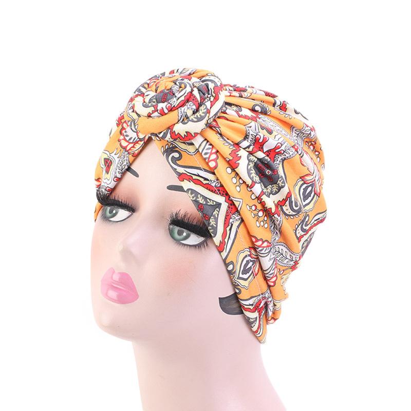 European and American popular vortex headscarf hat, disc flower hat, ethnic clothing hat, headgear hat, Indian hat