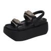 Modes Sieviešu Platformas Sandales JAUNAS Vasaras Dizaineru Zemas Papēžu Masīvi Apavi 8CM Pludmales Iešļūcenes Sieviešu Gladiators Sporta Sandales