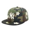 NEW ERA 59FIFTY Czapka NY Yankees Woodland Camo Zielona Haft Kwiatowy 2Kolorowa Wyłączność ONSPOTZ Płaski daszek Unisex MLB Baseball
