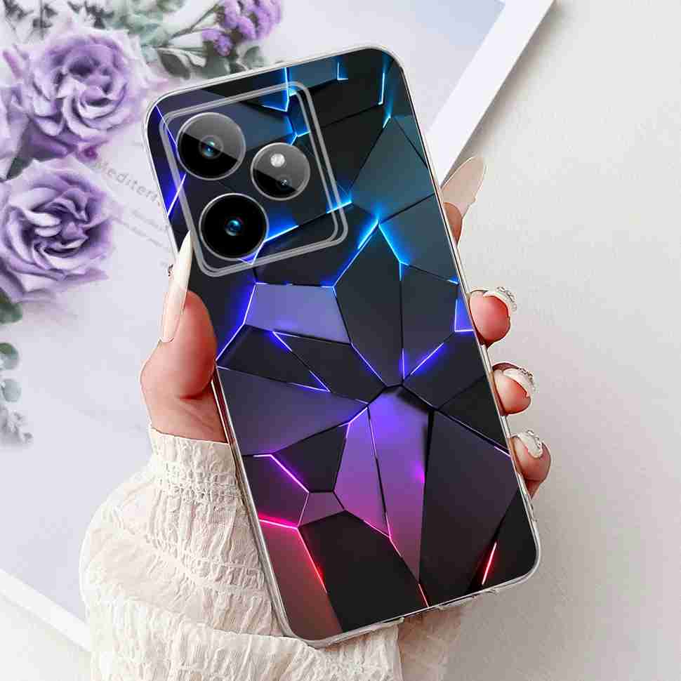 For Realme GT 7 5G 2025 RMX5061 Case Cute Girl New Flowers Soft Silicone TPU Cover For Realme GT7 GT 7T 5G Global Phone Cases