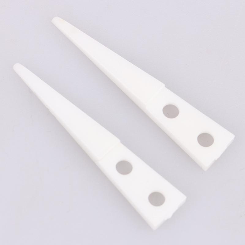 2Pcs Insulated Straight Curved Tip Anti-Static Ceramic Tweezers Electronic Industrial Ceramic Tweezers For Industry