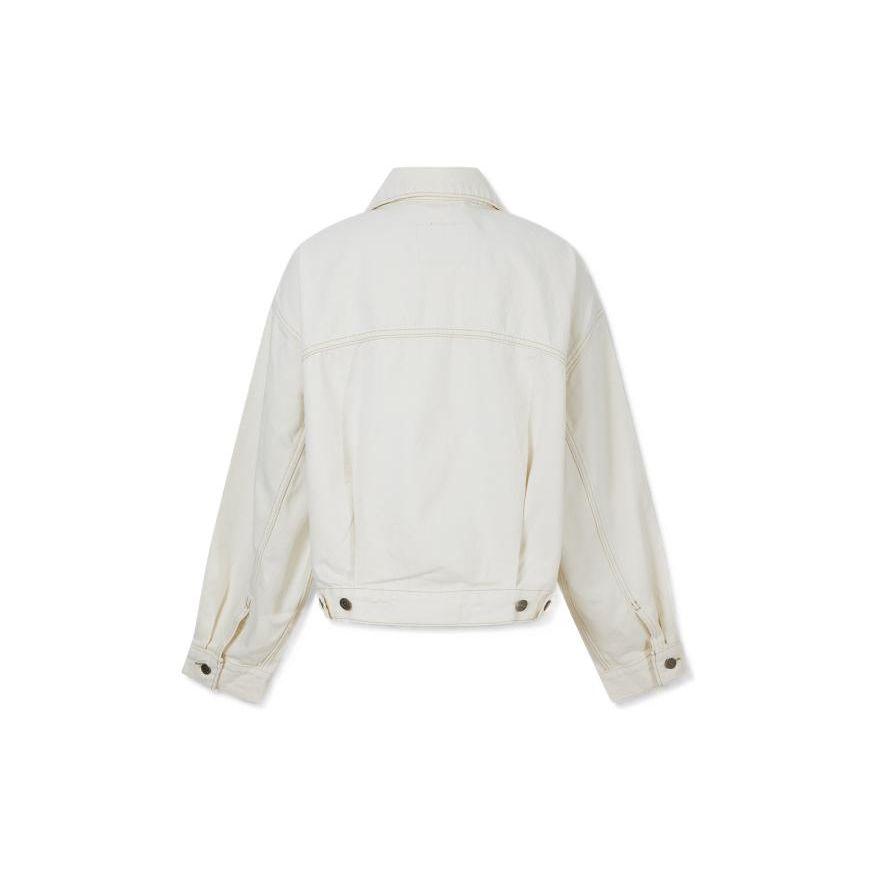 Levis SS23 Cool Series Solid Color Multi-Pocket Denim Jacket Women jackets White A4853-0001