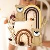 Braunbär Kuchendekoration Beige Braune Kugeln Tortenaufsatz Boho Bären Kuchendekoration Babyparty Geburtstagskuchen Dekoration