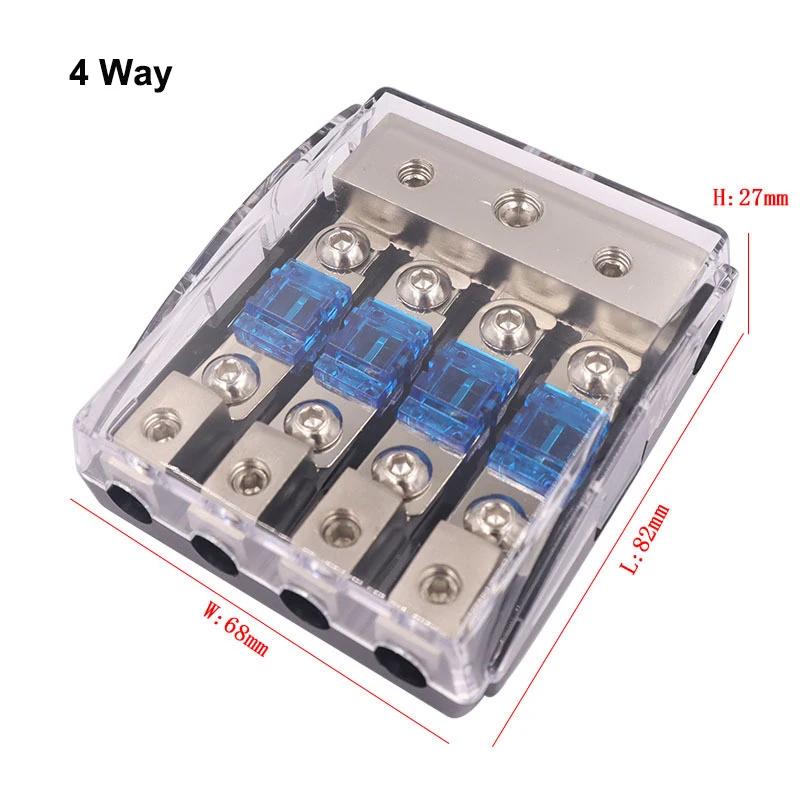 Zinc Alloy Nickel Plating Mini Fuse Holder Stereo Audio AFS Fuse Holder Power Distribution Block Fuse Box Car Audio Modification