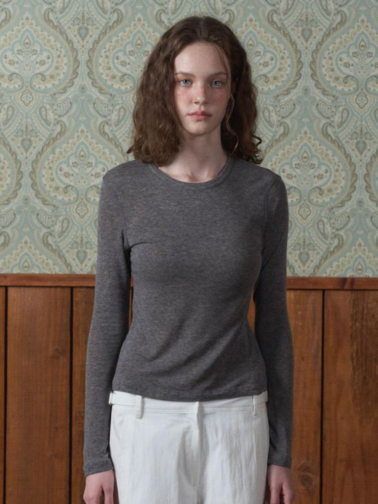 Boleusa Raw Wool Tencel Top_Ivory, Charcoal, Purple