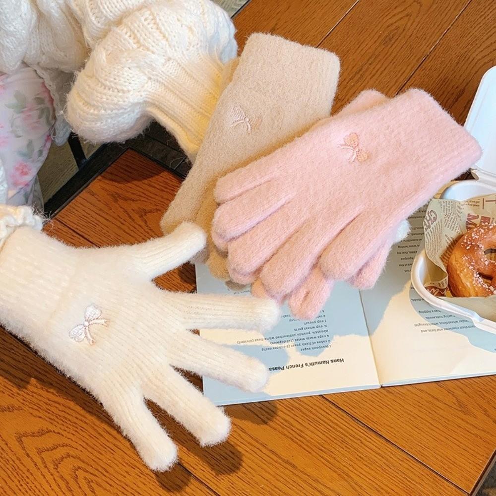 Lovely Multicolor Winter Gloves Thickened Soft Knitted Gloves New Cold-proof Gloves  Women Girls