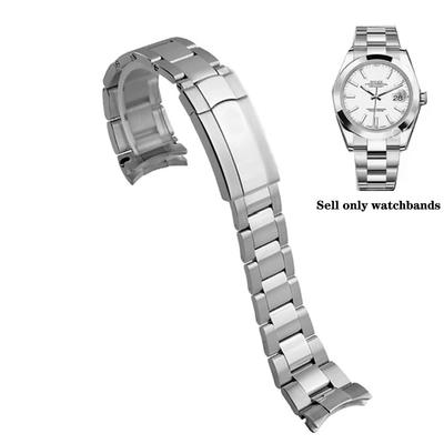 Watchbands For Rolex Oyster Perpetual Datejust DAYTONA SUBMARINER Luxury Men Watch Strap Stainless 904 Steel Bracelet 20mm 21mm