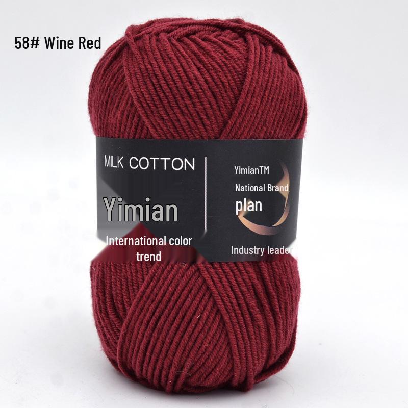 Yimian Milk Cotton Yarn for Baby Crochet: 4 Strands for Dolls, Slippers & Blankets