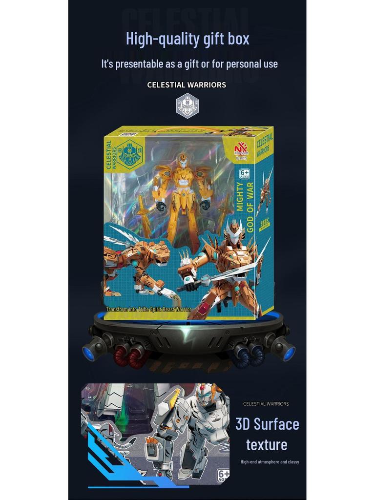 Kirin King Transforming Mecha Car: Large-Scale Educational Robot Toy for Kids