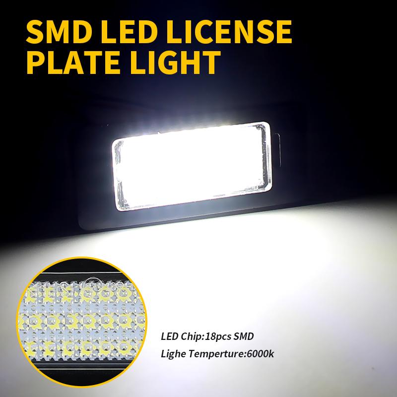 2pcs No Error Canbus Led License Number Plate Lights Bulb For Skoda Octavia 3rd generation 5E/ A7 Combi 5-door estate 2013-2018