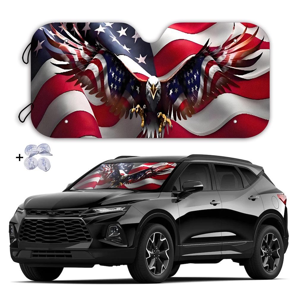 Universal Front Windshield Aluminum Foil Sunshade - Easy Installation & Storage