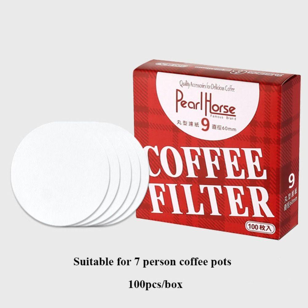 100pcs/Box 56mm/60mm/68mm Home Handle White Powder Bowl Filter New Water Filter Paper  Coffee Filter