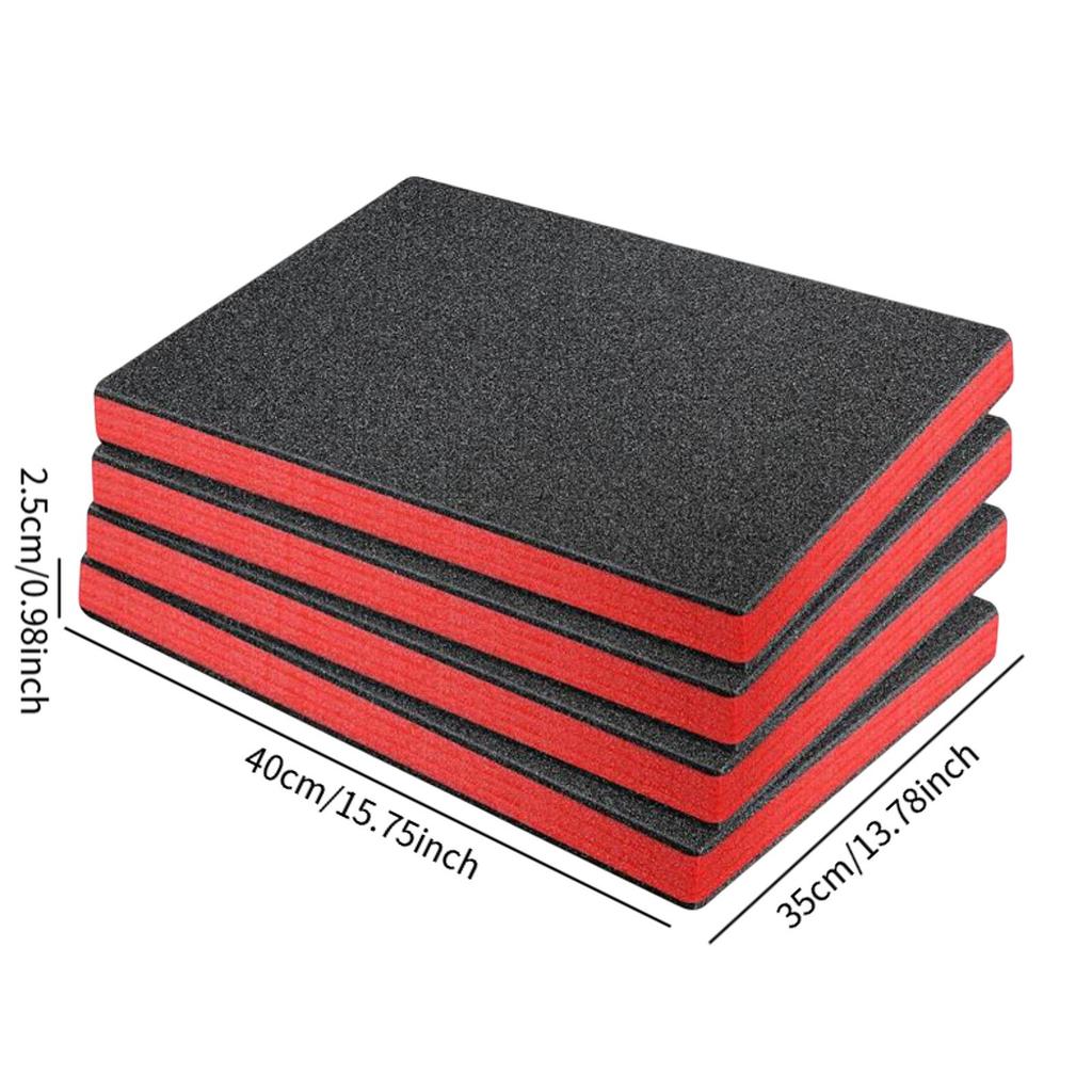 4PCS Tool Box Foam Inserts for Cases Tool Box Liner Storage Tabletop Miniatures Tool Box Camera Case Foam Case Insert Sheet