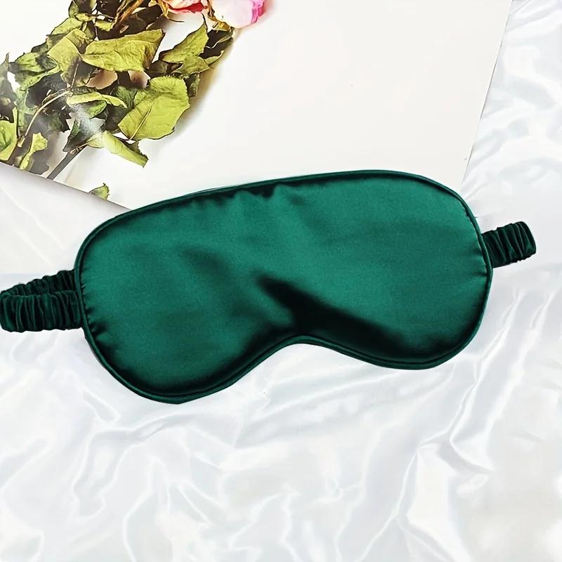 Double-Sided Imitation Silk Sleep Eye Mask, Blackout Eye Mask, Elastic Strap, Travel Nap Eye Mask, Eye Protection