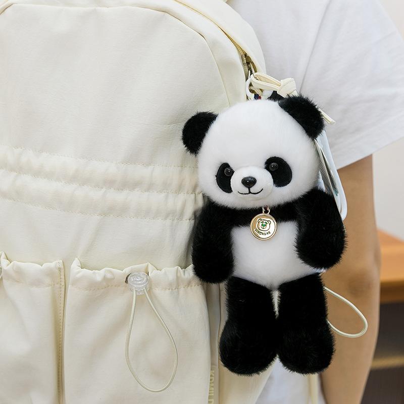 Running Animal Doll Plush Toy Cute Panda Bag Keychain Doll Doll Gift