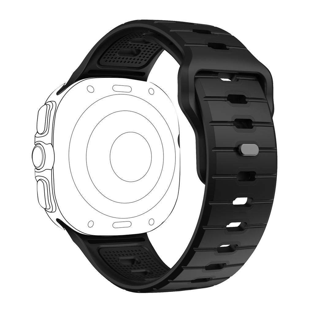Silicone Strap with Horizontal Stripes for Galaxy Watch 7 Ultra sports strap breathable and comfortable Watch Band