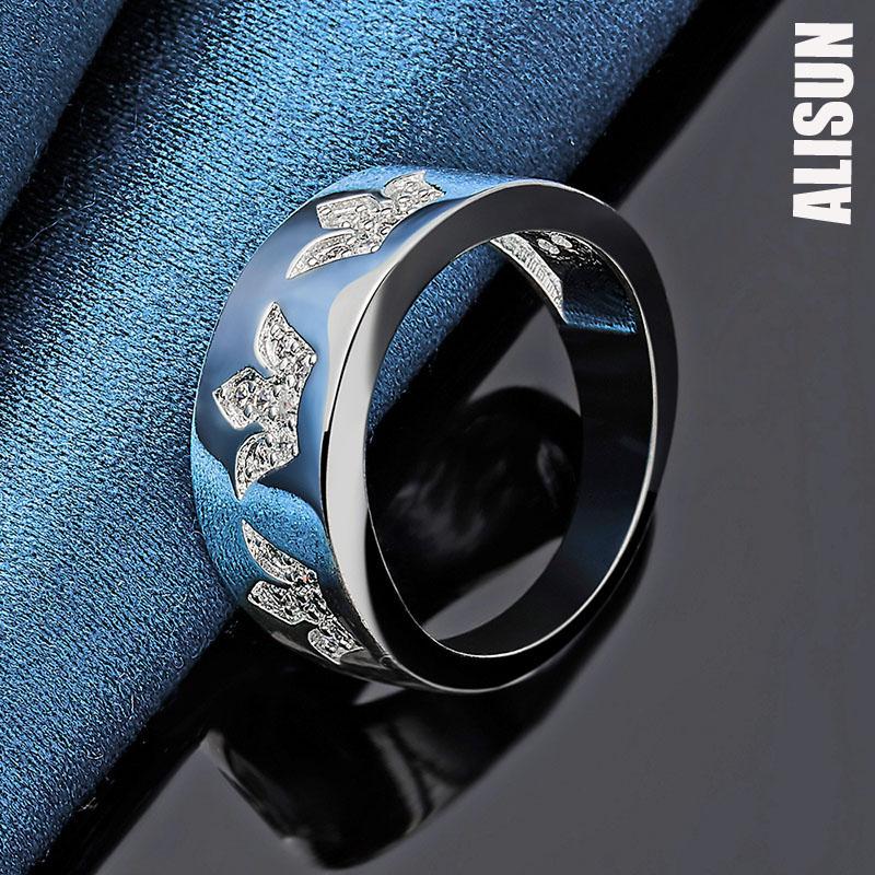 925 Sterling Silver Crown AAA Zircon Ring Fashion Wedding Jewelry