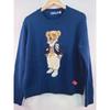 High Quality Scanable R-L Wool Cashmere Cartoon Bear Knit Sweater Women Fall Winter