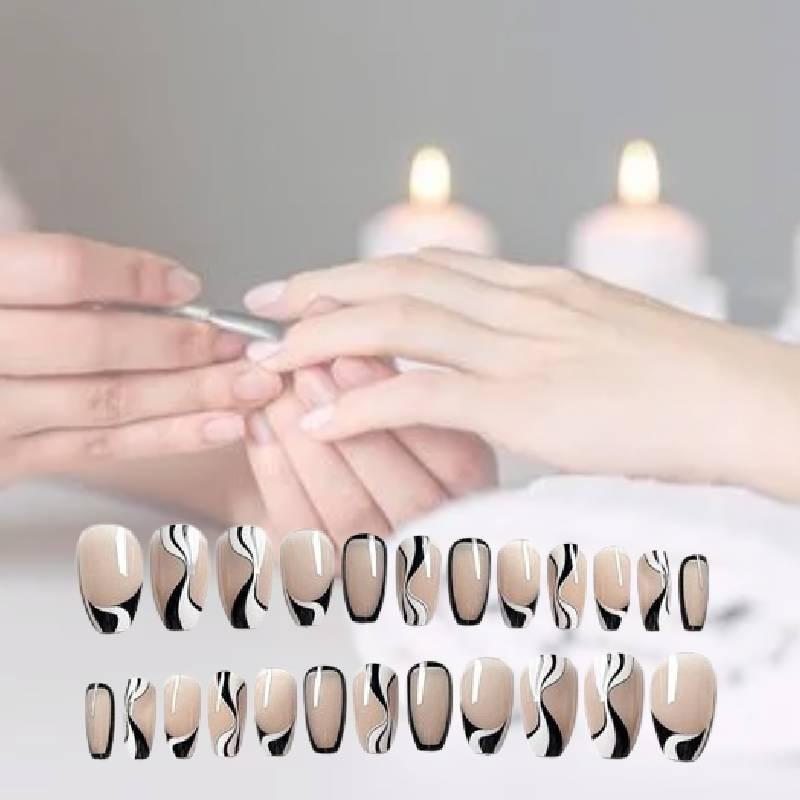 Wear Handmade Nail Fashion Casual Simple Exquisite Classic Nail Style Patch