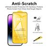Protetor de tela de vidro temperado com borda preta, 5 peças para iphone1516 17 pro max14 plus 13 12 mini  geração película protetora reforçada