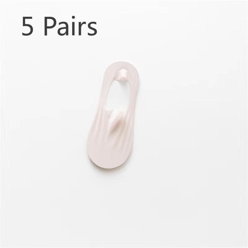 5 Pairs Boat Socks Ultra-thin Shallow Mouth Invisible Sole Non-slip Can Not Remove The Heel Sole Summer Socks