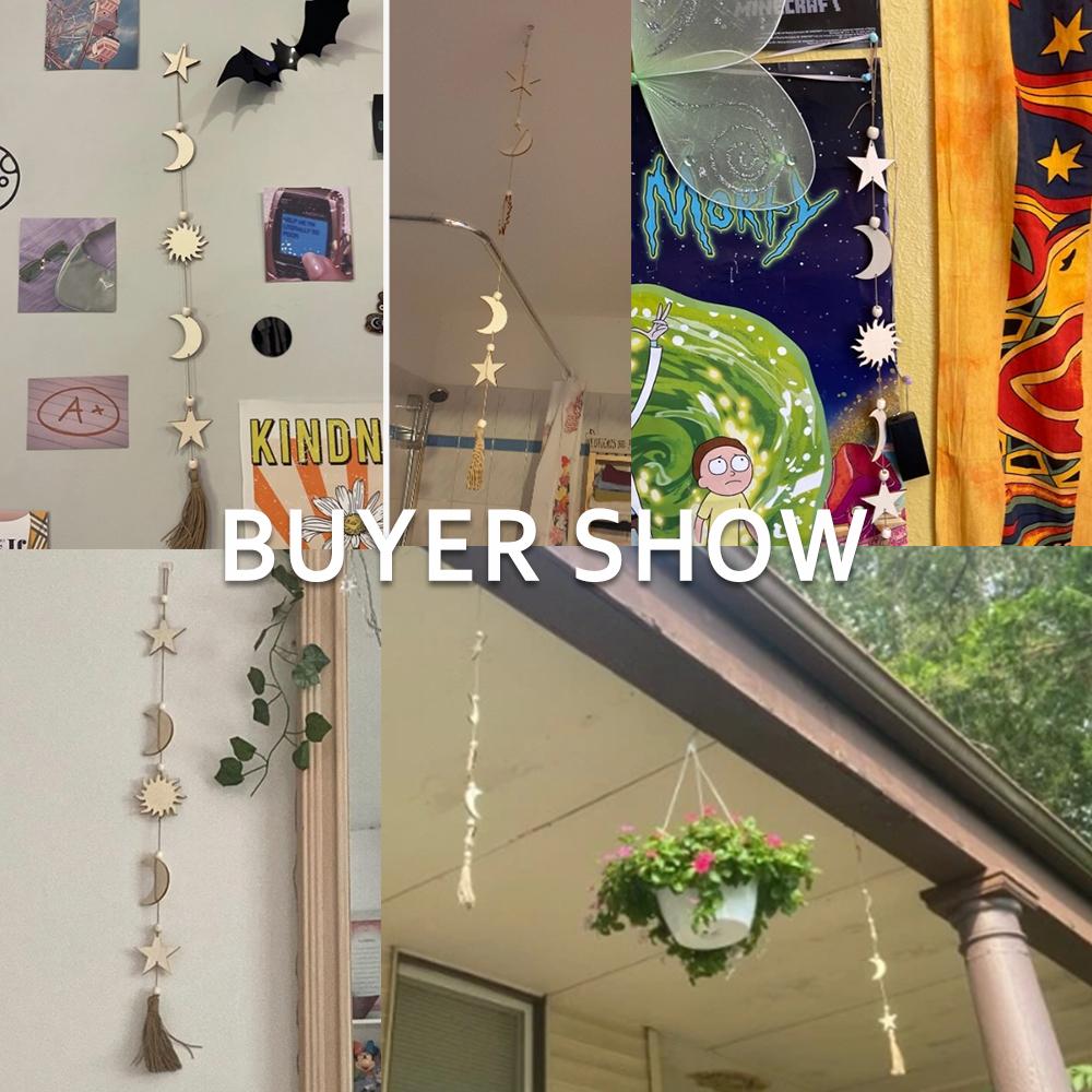 Gold Metal Moon Phase Wall Hanging Boho Home Decor Crafts Modern Phases Decoration Art Wall Decor for Bedroom Living Room Gift