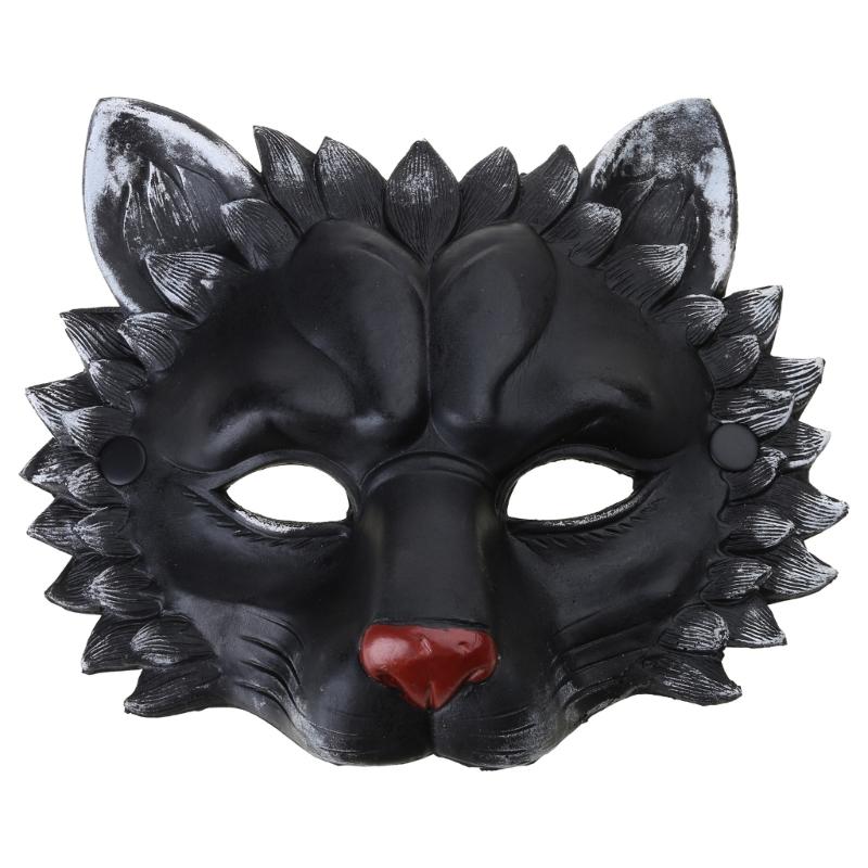 Realistic Lion Mask Halloween Stage Supply Costume Lifelike Lion Mask Dress Up Halloween Lion Costume чёрный