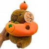 Capybara Plush Toy With Orange 25Cm