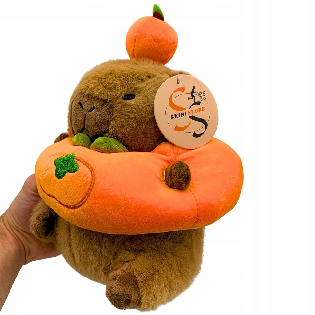 Capybara Plush Toy With Orange 25Cm