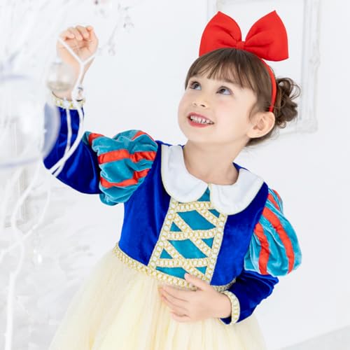 [monoii] Snow White Dress, Kids' Princess Dress, Halloween, Christmas, Birthday Gift, Girls' Snow White Costume, Cosplay, Kids Princess Costume, e0255