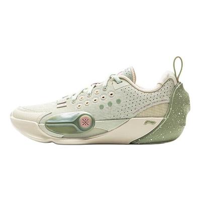 Li Ning Kids Basketball Fashion Trend Non-Slip Wear-Resistant Low-Top Basketball Shoes Men Sneaker Light-Green YKBV070-3