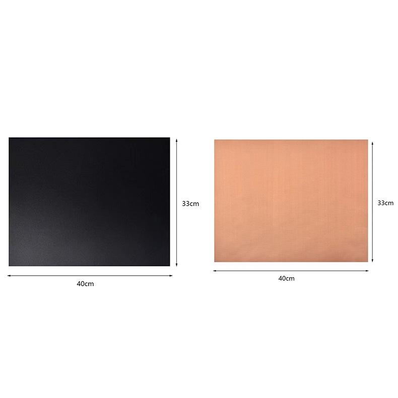 Crossfcm Non-stick BBQ Grill Mat - Black Teflon High-Temp Oil Cloth & Stain-Proof Oven Mat