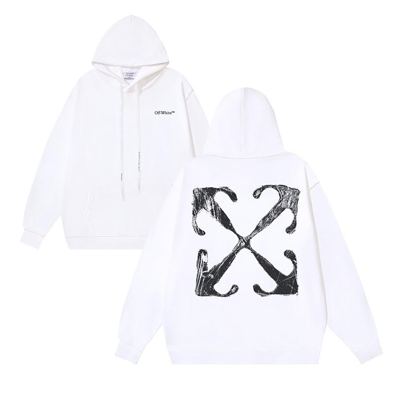 1083 Off-White 2025 Autumn/Winter New OW Retro Arrow Pattern Printed Men's and Women's Hoodie Sweatshirt