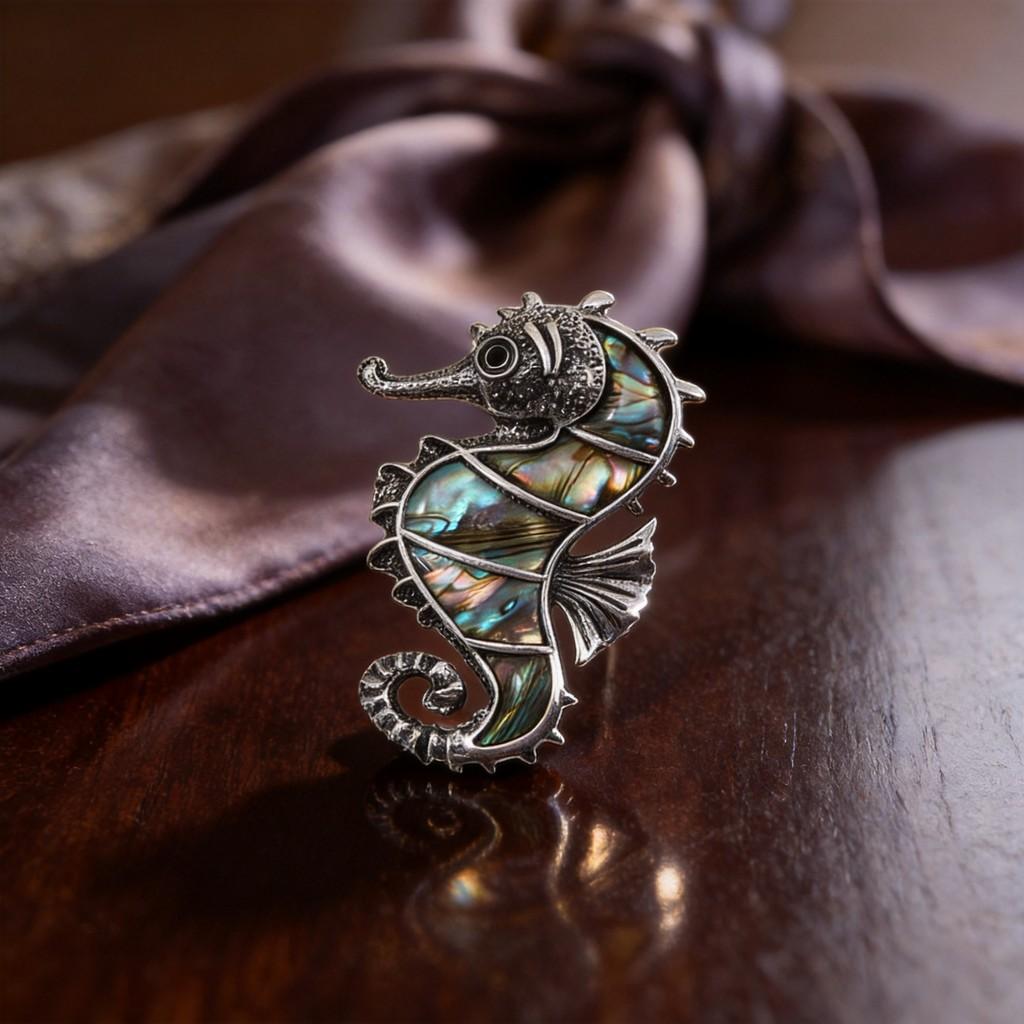 Marine Animal Seashell Brooch Pin With Necklace Pendant For Women Summer Fashion Accessory