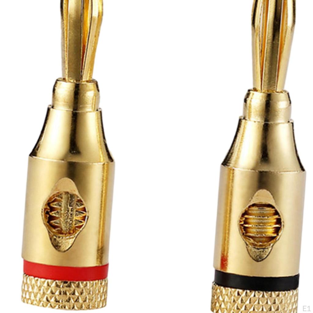 20Pcs Banana Plug 4 Mm Accessory Easy To Install Alloy Gold Plate Speaker Audio Connector for