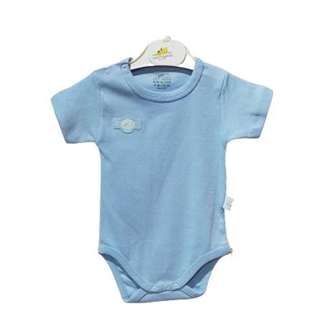 

Albimini Minidamla Combed Cotton Half Sleeve Moon Body 43105 Blue