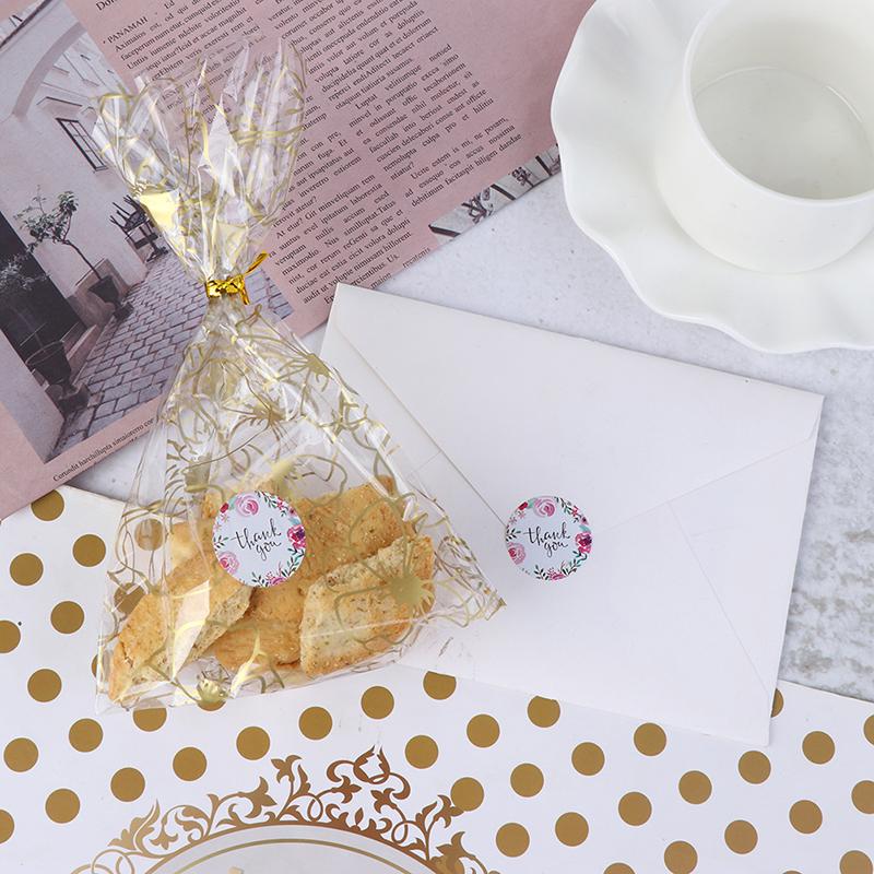 500 Labels/roll Thank You Sticker Seal Labes Flower Stationery Sticker
