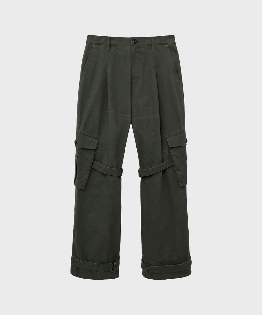 NOIRER Utility Strap Cargo Pants (Khaki)