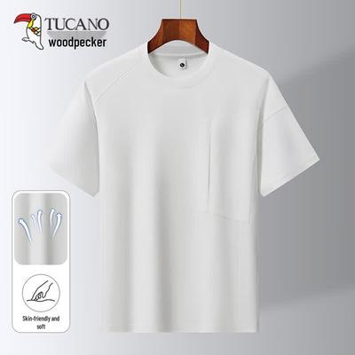T-shirt da uomo a maniche corte traspirante in seta di ghiaccio