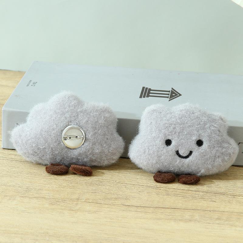 

Мультяшный кулон, брелок, плюшевая кукла-облако, брошь, милая кукла серый