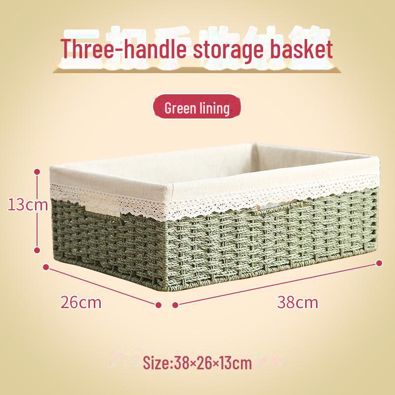 

Плетеная настольная корзина для хранения игрушек и закусок