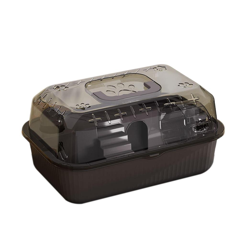 Travel Transparent Hamster House Hamster Carry Case Cage Ventilation Portable Hamster Cage for Guinea Pigs Rats Small Animals