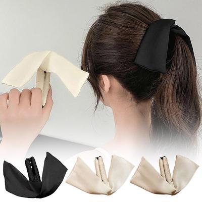 New Korean High Quality Bow Hair Clip Claw Clamp Girls Clips Headwear Ribbon Women Hair Ladies M1Q6