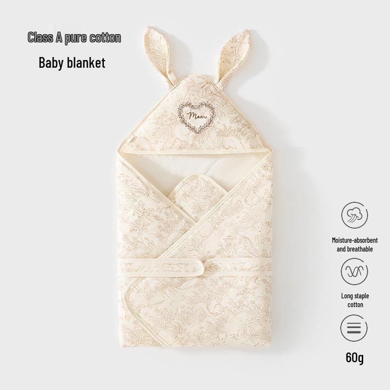 Lightweight 60g Pure Cotton Baby Blanket for Newborns – Perfect for Spring and Autumn.