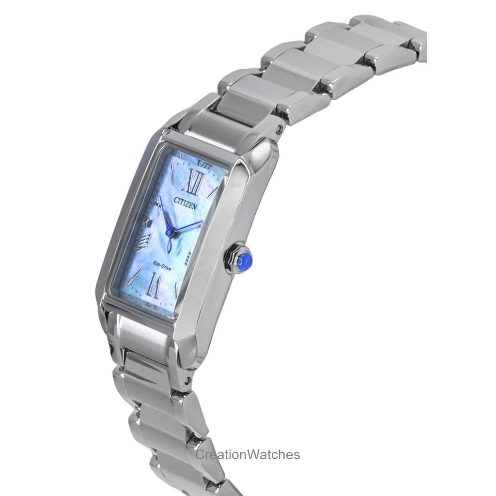 Citizen L Bianca Stainless Steel Mother Of Pearl Dial Eco-Drive EW5620-55N Women's Watch