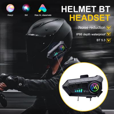 New Motorcycle Helmet Wireless Bluetooth Headset Intercomunicador Moto LCD Display FM Radio Music Share Rider 500m Intercom