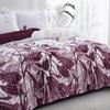 Maroon Floral Duvet Cover Set King Queen Double Single Full Twin Size, 3 Piece Soft Printed Microfiber Duvet Comforter Covers