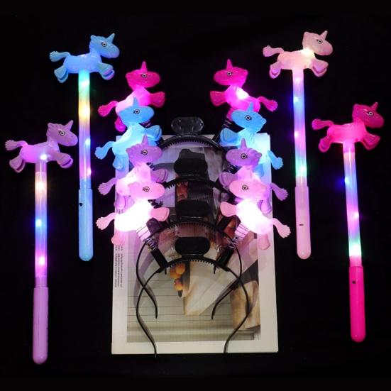 LED Stick Soft Glowing Horse Headband Glow Flashing Light Stick for