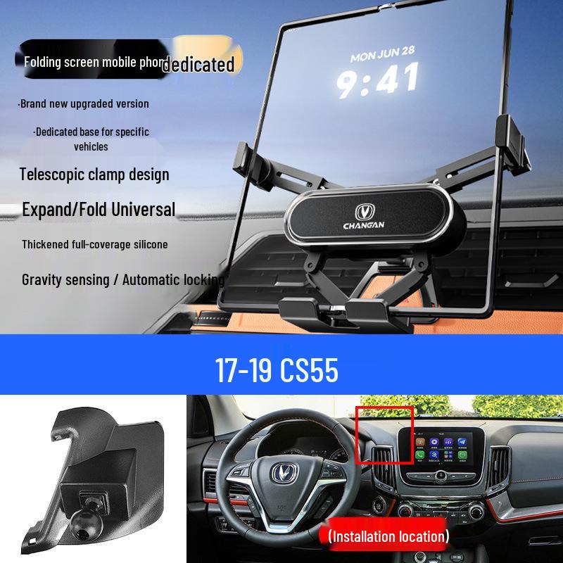 Foldable Mobile Phone Holder for Changan Eado/Deep Blue/Ounuo/CS55/Benben/CS75/Coser/Oshan Vehicles