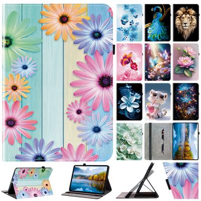 PU Leather Tablet Case for Apple iPad Air (2022)-11 Styles! Durable,with 2 Stand Slots,Pencil Holder & Card Slots,Flexible TPU Back Cover
